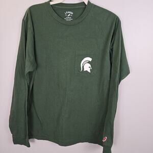 Michigan State Spartans Green Long Sleeve Men’s Size LARGE NCAA Football Sports